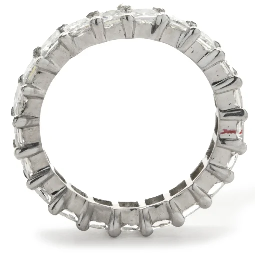14 Karat White Gold Moissanite Eternity Band