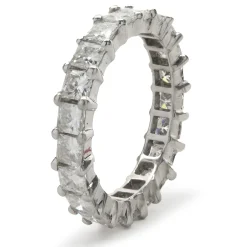 14 Karat White Gold Moissanite Eternity Band