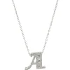 14 Karat White Gold Mosaic Set Diamond A Necklace