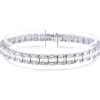 18 Karat White Gold Mosaic Set Diamond Tennis Bracelet