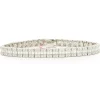 18 Karat White Gold Mosaic Set Diamond Inline Bracelet