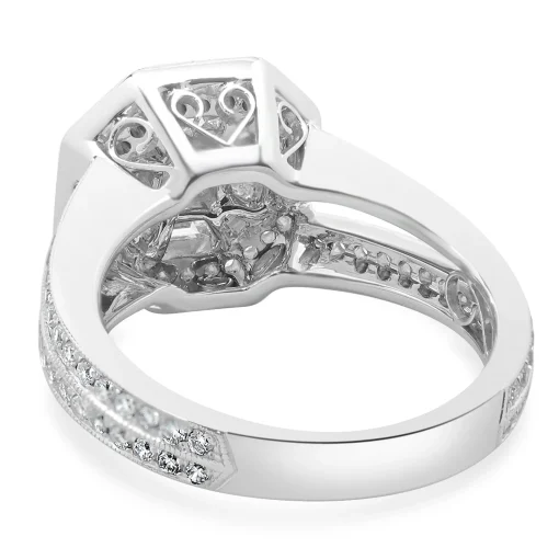 18 Karat White Gold Mosaic Set Diamond Ring