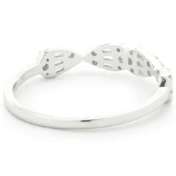 18 Karat White Gold Mosaic Set Pear Shape Diamond Band
