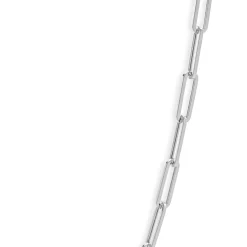 14 Karat White Gold Paperclip Chain Necklace