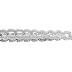 18 Karat White Gold Pave Diamond Cuban Link Bracelet