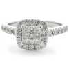 14 Karat White Gold Pave Diamond Engagement Ring