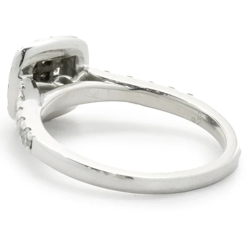 14 Karat White Gold Pave Diamond Engagement Ring