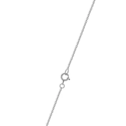 14 Karat White Gold Pave Diamond Quatrefoil Necklace