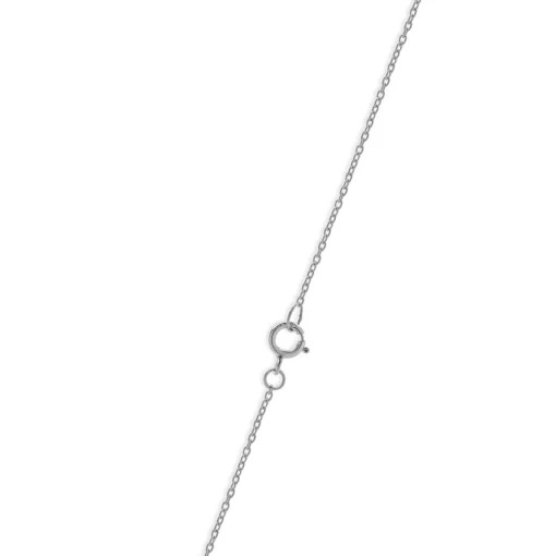 14 Karat White Gold Pave Diamond Quatrefoil Necklace