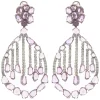 18 Karat White Gold Pink Sapphire and Diamond Dream Catcher Floating Earrings