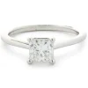 14 Karat White Gold Princess Cut Diamond Engagement Ring