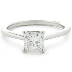 14 Karat White Gold Princess Cut Diamond Engagement Ring