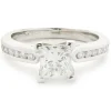 14 Karat White Gold Princess Cut Diamond Engagement Ring