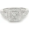 14 Karat White Gold Princess Cut Diamond Engagement Ring