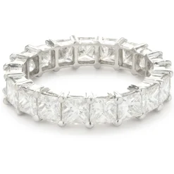 14 Karat White Gold Princess Cut Diamond Eternity Band