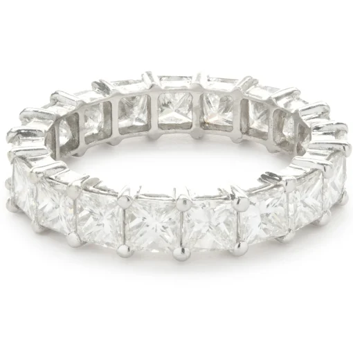 14 Karat White Gold Princess Cut Diamond Eternity Band