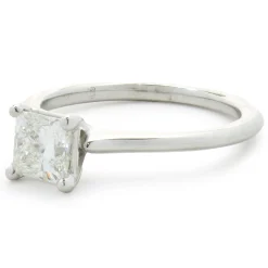 14 Karat White Gold Princess Cut Diamond Engagement Ring