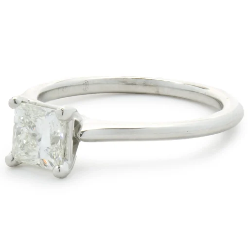 14 Karat White Gold Princess Cut Diamond Engagement Ring