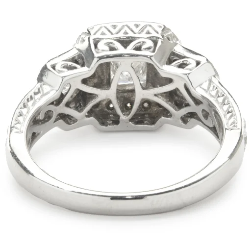 14 Karat White Gold Princess Cut Diamond Engagement Ring