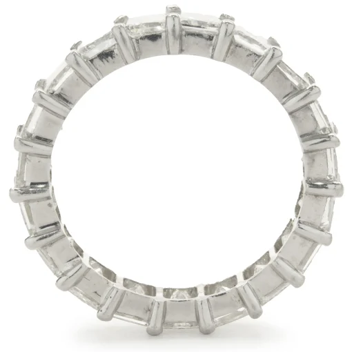 14 Karat White Gold Princess Cut Diamond Eternity Band