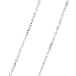 14 Karat White Gold Princess Cut Diamond Halo Necklace