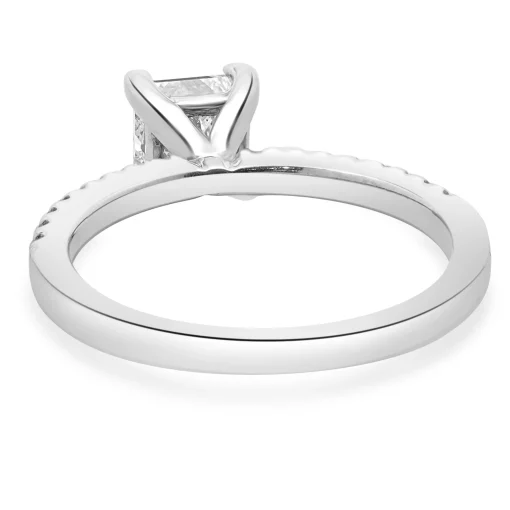 14 Karat White Gold Princess Cut Diamond Engagement Ring