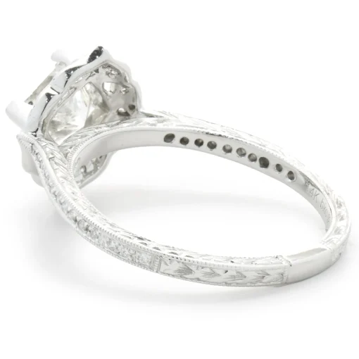14 Karat White Gold Princess Cut Diamond Engagement Ring