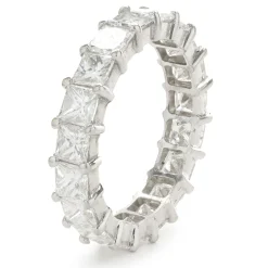 14 Karat White Gold Princess Cut Diamond Eternity Band