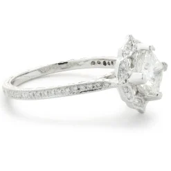 14 Karat White Gold Princess Cut Diamond Engagement Ring