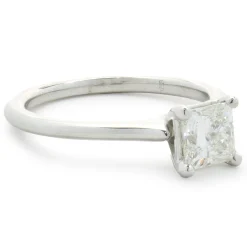 14 Karat White Gold Princess Cut Diamond Engagement Ring