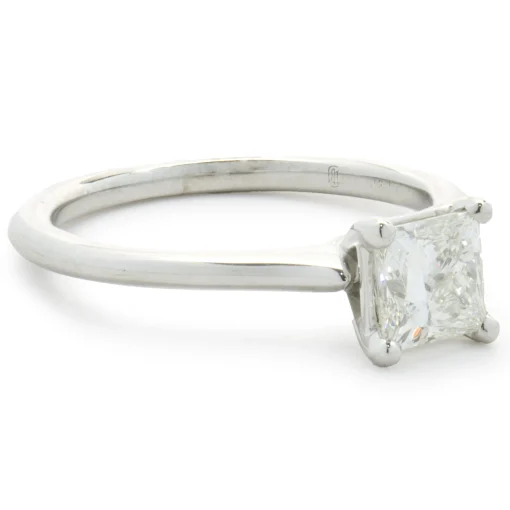 14 Karat White Gold Princess Cut Diamond Engagement Ring