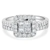 14 Karat White Gold Quad Set Diamond Engagement Ring