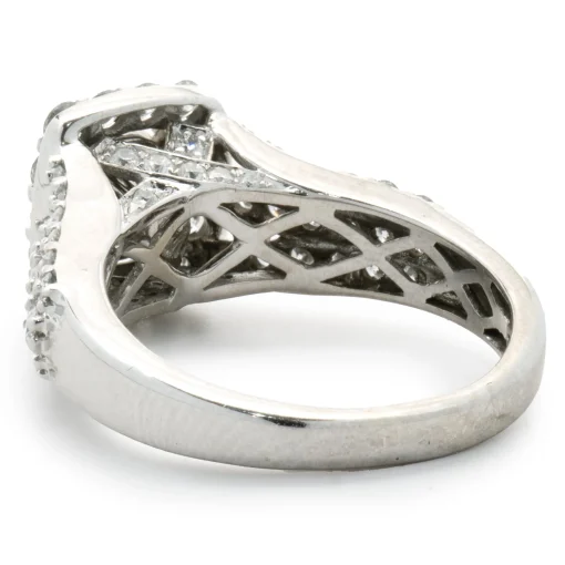 14 Karat White Gold Quad-Set Diamond Engagement Ring