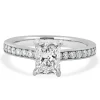 18 Karat White Gold Radiant Cut Diamond Engagement Ring