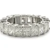 14 Karat White Gold Radiant Cut Diamond Band