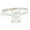14 Karat White Gold Radiant Cut Diamond Engagement Ring