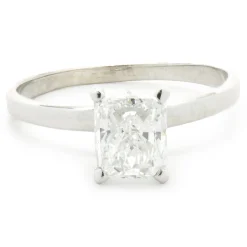 14 Karat White Gold Radiant Cut Diamond Engagement Ring