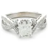 14 Karat White Gold Radiant Cut Diamond Engagement Ring