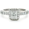 14 Karat White Gold Radiant Cut Diamond Engagement Ring