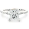 14 Karat White Gold Radiant Cut Diamond Engagement Ring