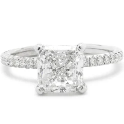 14 Karat White Gold Radiant Cut Diamond Engagement Ring