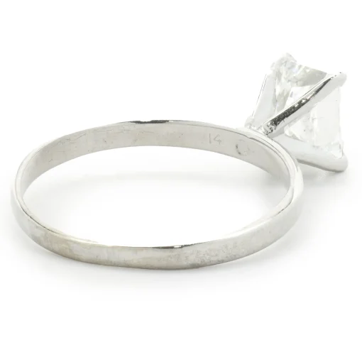 14 Karat White Gold Radiant Cut Diamond Engagement Ring
