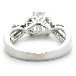 14 Karat White Gold Radiant Cut Diamond Engagement Ring