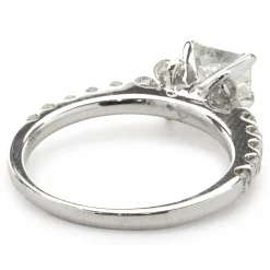 18 Karat White Gold Radiant Cut Diamond Engagement Ring