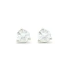 14 Karat White Gold Round Brilliant Diamond Stud Earrings