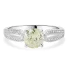 14 Karat White Gold Round Brilliant Cut Diamond Engagement Ring