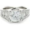 14 Karat White Gold Round Brilliant Cut Diamond Engagement Ring