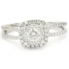 14 Karat White Gold Round Brilliant Cut Diamond Engagement Ring