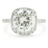 14 Karat White Gold Round Brilliant Cut Diamond Engagement Ring