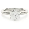 14 Karat White Gold Round Brilliant Cut Diamond Engagement Ring